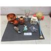 Image 1 : 3 Pc Copper Pot Set, Weight Watchers Scale, 2 Figurines & Fisher Price Corn Popper