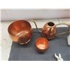 Image 3 : 3 Pc Copper Pot Set, Weight Watchers Scale, 2 Figurines & Fisher Price Corn Popper