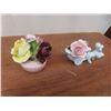 Image 13 : China Plates Tudor Rose Pattern, China Flower Bouquet, Silver Plated Spoons & 4 Crystal Ashtrays &