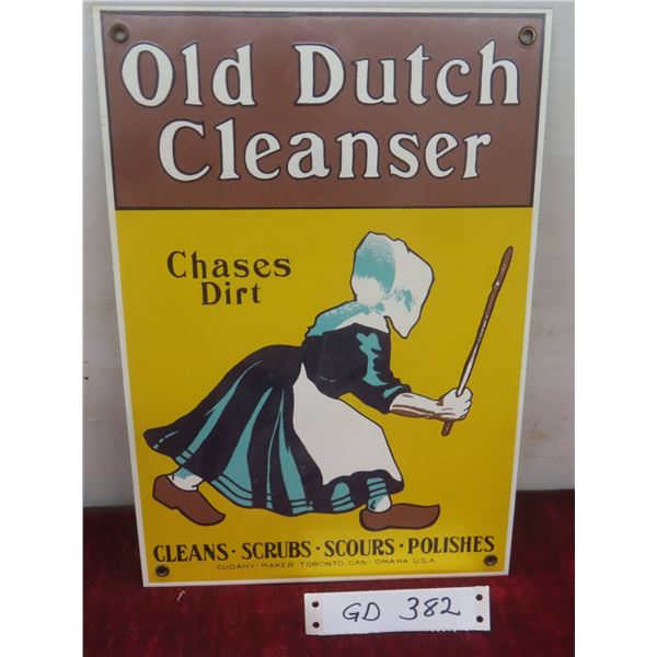 Old Dutch Cleanser Porcelain Sign 13" X 9" Modern