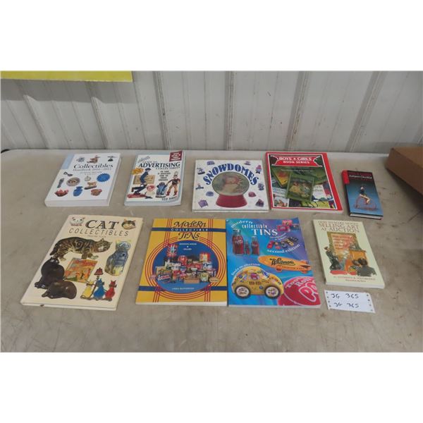 Box Of 9 Books Including Hakes Guide To Advertising And Collectibles 2010-2011