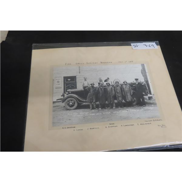 Flin Flon Manitoba Fire Drill Contest July 1 1938 Photo 10.25" x 14"