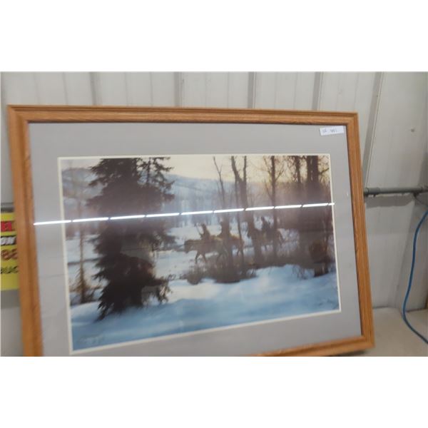 Print Of Indigenous People On Horseback Professionally Framed 31.5" x 41"