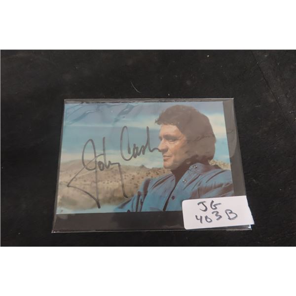Johnny Cash Autograph On House Of Cash Postcard