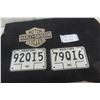 Image 1 : 2 Motorcycle Plates 1983 And Harley-Davidson Cycles Patch