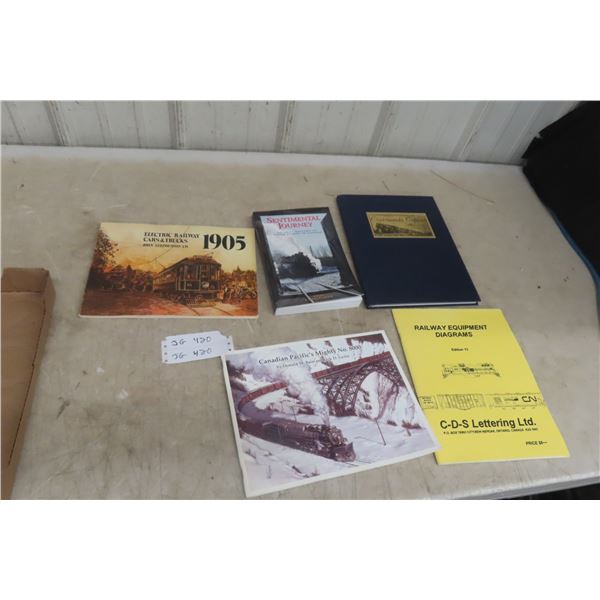 5 Books Electric Railway Cars And Trucks 1905, Canadian Pacific Mighty No 8000, Railway Equipment D