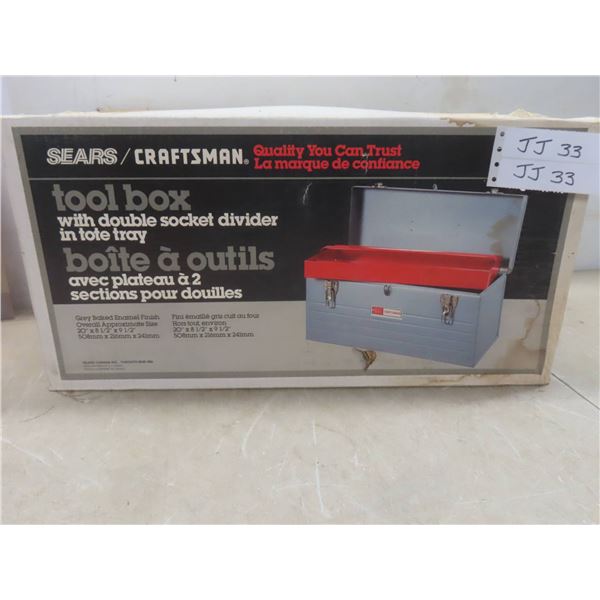 New Craftsman Tool Box With Double Socket Divider In Tote Tray