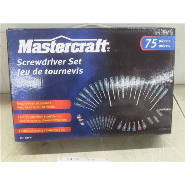 New Mastercraft 75 Piece Screwdriver Set