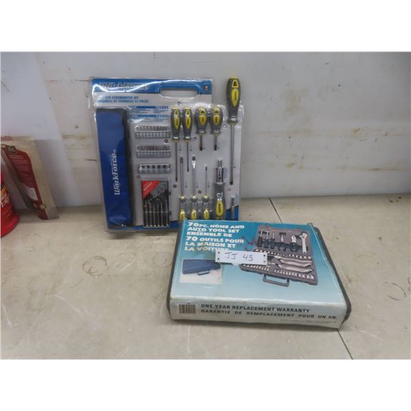 New Workforce 43 Piece Screwdriver Set And 70 Piece Home And Auto Tool Set