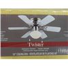 Image 2 : New: Twister 30" Ceiling Fan with Light, Ceiling Brace and Box Kit