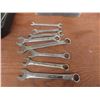 Image 10 : Aluminum Case W/ Tools, Level, Hack Saw, Wrenches, Tape Measure & More
