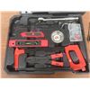 Image 2 : Aluminum Case W/ Tools, Level, Hack Saw, Wrenches, Tape Measure & More