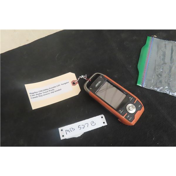 Magellan 1200/2000m Portable GPS Navigator Color Display Tested Works Canada Map Memory Chip Instal