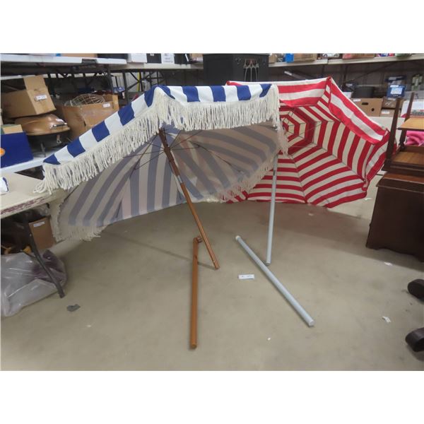 2 Patio Umbrellas Approx 60" Diameter