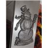 Image 3 : Decorative Mat 42" X 22", Large Plastic Round Light Shade 14" Tall & Metal Box W/ Snowman