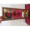Image 2 : Tobacco Tin, Vintage Lighter, Thermometer, Beer Mirror Sign ", Seth Thomas Travel Clock, Quartz Lad