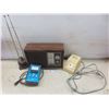 Image 1 : Panasonic Radio, Bunny Ears Antenna, Nikon Transformer & Dwell Tachometer