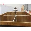 Image 2 : Antique Double Decker Table Lamp 37" High With Beveled Glass