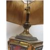 Image 4 : Antique Double Decker Table Lamp 37" High With Beveled Glass