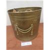 Image 1 : Brass Drum Full Of Forging Coal 14" x 12"