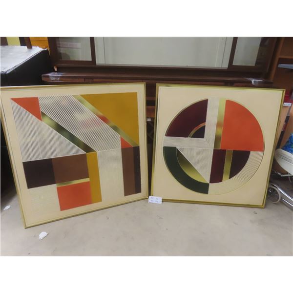 2 Abstract Pictures 36" x 36"
