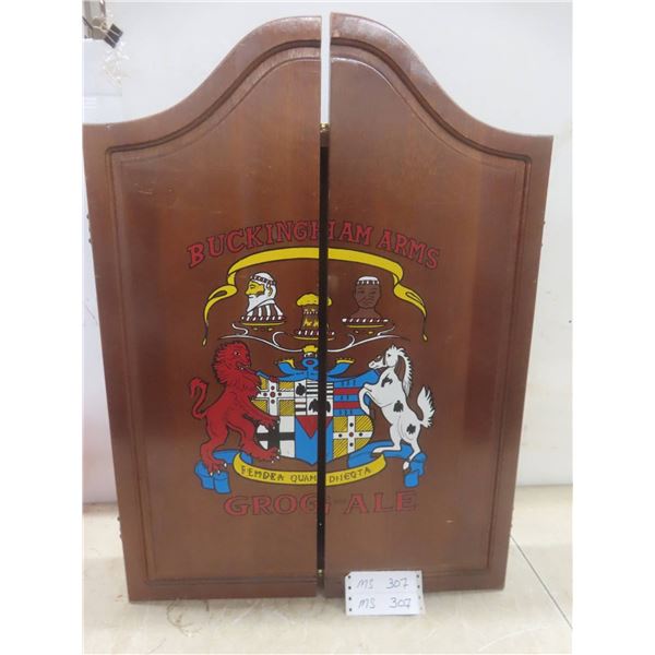 Dart Board Case 28" x 20 1/2" x 4", Buckingham Arms Grog Ale