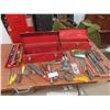 Image 1 : 2 Metal Toolboxes And Hand Tools: C Clamps, Pliers, Screwdrivers, File, Scraper