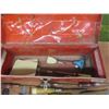 Image 9 : 2 Metal Toolboxes And Hand Tools: C Clamps, Pliers, Screwdrivers, File, Scraper
