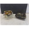 Image 8 : 10 Ruby Red Glasses, Crystal Candy Dish, Ashtrays
