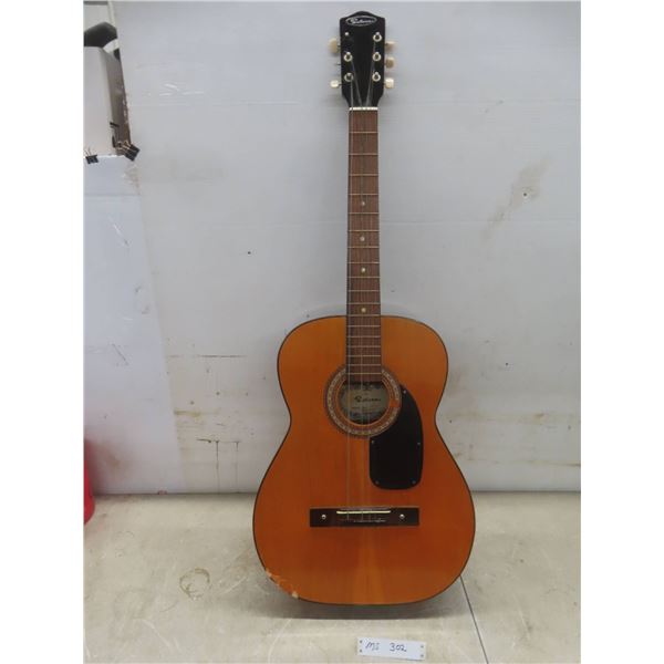 Saturn Acoustic Guitar Needs Some TLC, Missing 2 Strings, Damage To Face And Back