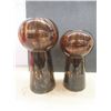 Image 4 : Decorative Art Glass Vases Tallest 10 1/2", 2 Ceramic Horse Figures