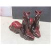 Image 7 : Decorative Art Glass Vases Tallest 10 1/2", 2 Ceramic Horse Figures