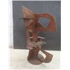 Image 2 : Metal Art Abstract 13" Tall, Brass Scroll Napkin/Letter Holder