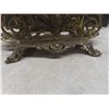 Image 7 : Metal Art Abstract 13" Tall, Brass Scroll Napkin/Letter Holder