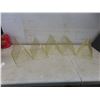 Image 5 : 5 Gold Metal Triangle Desktop Organizers And 6 Stackable Desk Letter Trays