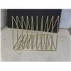 Image 6 : 5 Gold Metal Triangle Desktop Organizers And 6 Stackable Desk Letter Trays