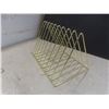 Image 7 : 5 Gold Metal Triangle Desktop Organizers And 6 Stackable Desk Letter Trays