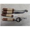 Image 4 : 2 Bar Tool Sets with Stand, Vintage Seltzer Bottle, Tray, Crystal Glasses