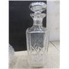 Image 3 : 3 Decanters Tallest 16 1/2" (Small Chip On Bottle Top)