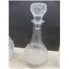 Image 4 : 3 Decanters Tallest 16 1/2" (Small Chip On Bottle Top)