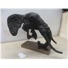 Image 6 : PTMD Collection Iriss Brass Elephant Statue Featuring A Casted Textured Finish On Base "