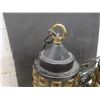 Image 3 : Vintage 1960s MCM Amber Bubble Cage Hanging Pendant Light 19" Fixture (Minor Damage At Bottom)