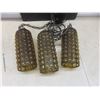 Image 6 : Vintage 1960s MCM Amber Bubble Cage Hanging Pendant Light 19" Fixture (Minor Damage At Bottom)