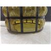 Image 8 : Vintage 1960s MCM Amber Bubble Cage Hanging Pendant Light 19" Fixture (Minor Damage At Bottom)