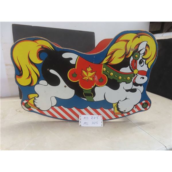 Vintage Wooden Rocking Horse