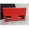 Image 10 : Vintage Metal 4-Piece Cannister Set And Matching Paper Dispenser Burnt Orange