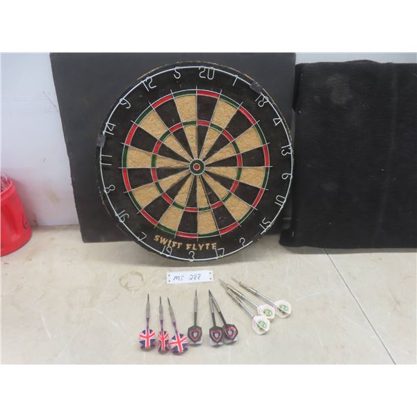 Dart Board And 9 Darts