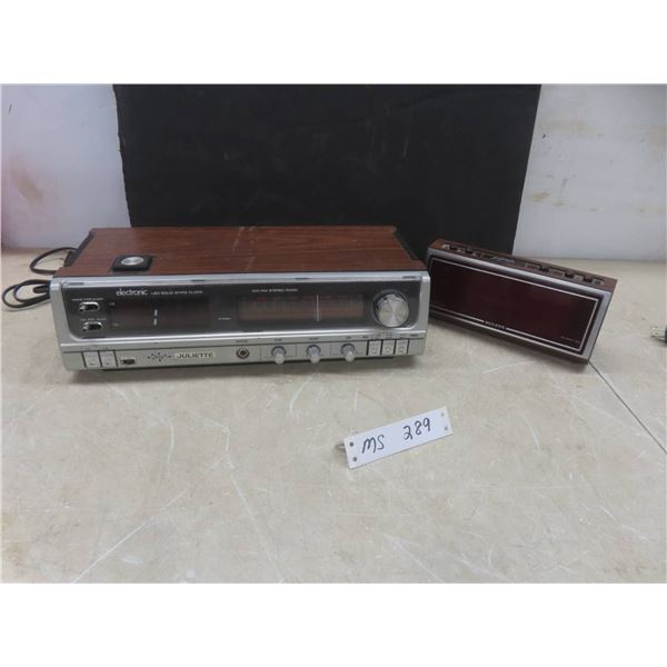 2 Vintage Clock Radios: Juliette And Spartus