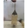 Image 5 : 3 Vintage Hanging Pendant Lights With Hobnail Style Glass And Brass Caps And Bases Fixture Height 1