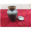 Image 3 : Lot Of 2 Brass Keepsake Cremation Urns "Maus Granite" "Radiance Brass" 2 1/2" Tall